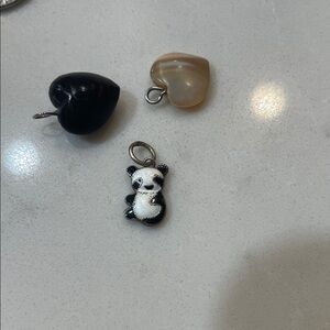 Black and White Panda Charm and 💞 hearts
